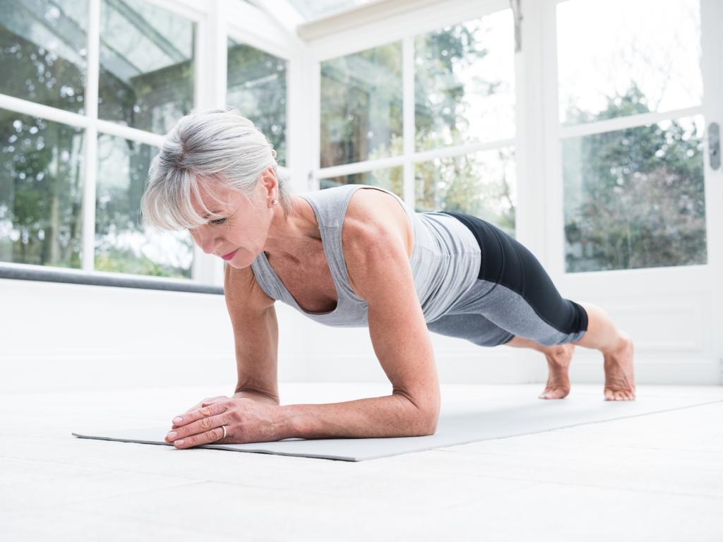 Woman doing yoga L